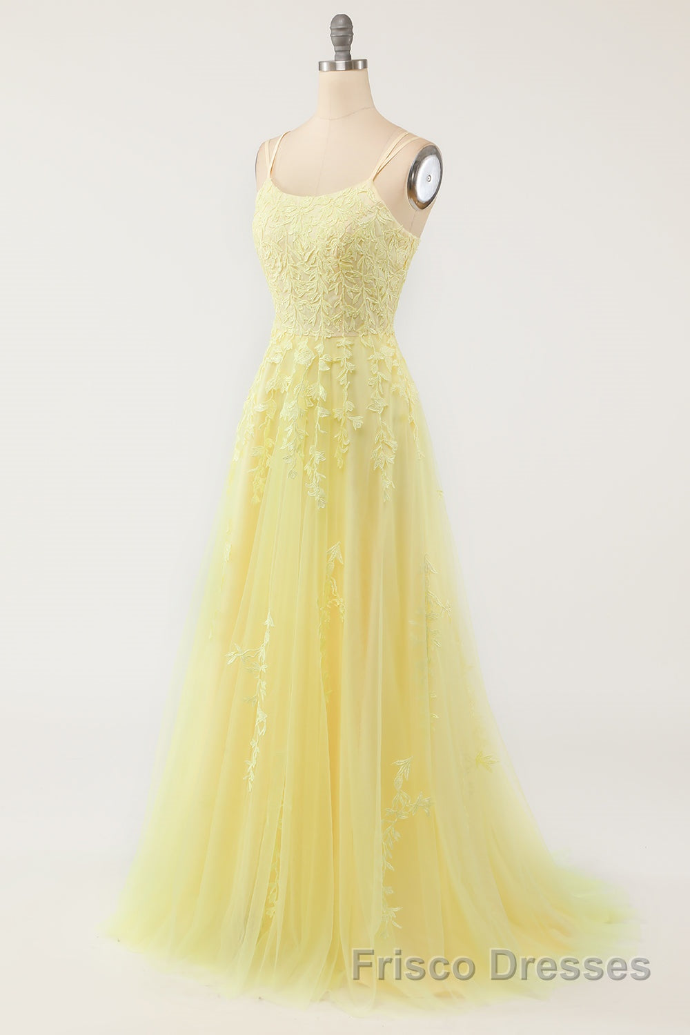 Purple Tulle Formal Prom Dresses with Appliques
