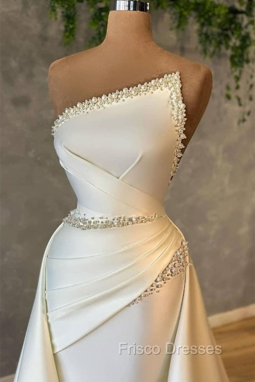 A-line Asymmetrical Beaded Floor-length Open Back Sleeveless Formal Prom Dress Secondary image