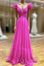 A-Line Backless Long Formal Prom Dress, Red Long Evening Dress