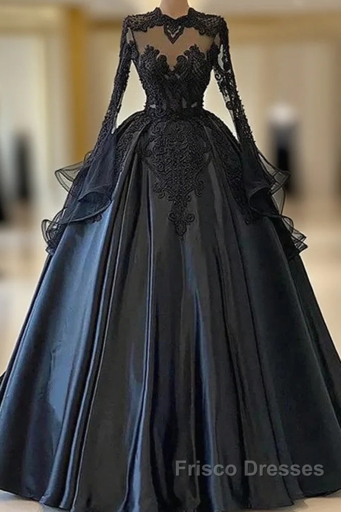 A-Line Beading Long Sleeves Lace Wedding Dress Main image