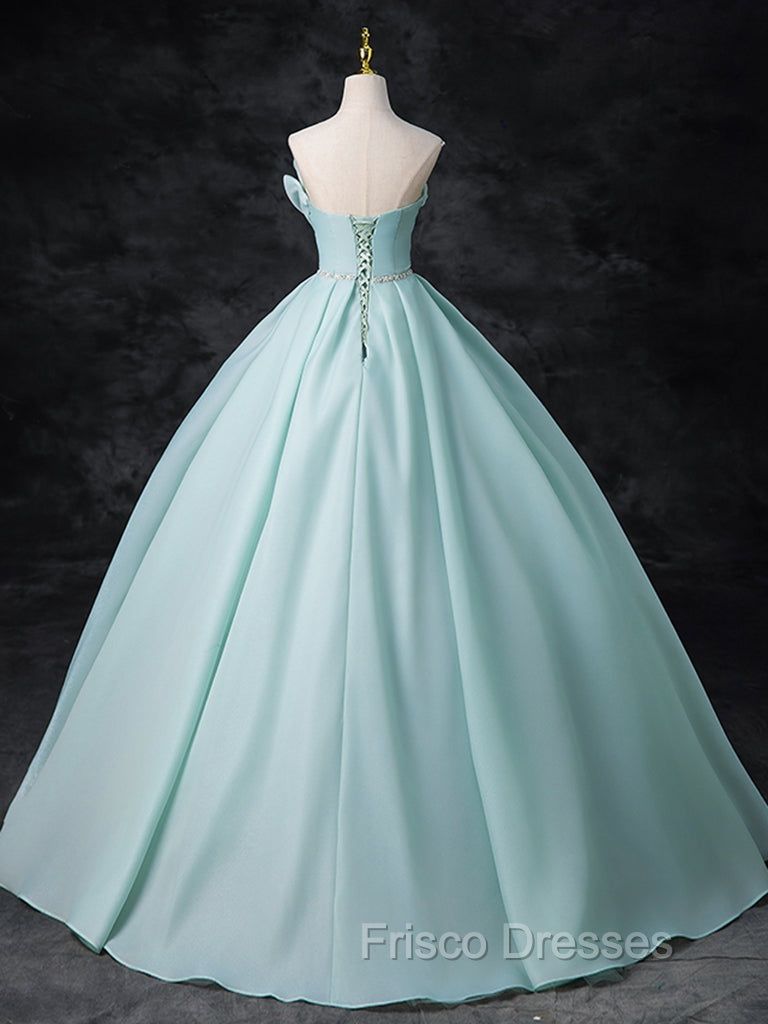 A-Line Beads Blue Long Formal Prom Dress, Blue Long Formal Dress Secondary image