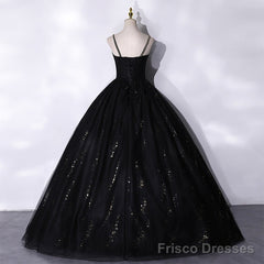 A Line Black Formal Dress Princess Birthday Party Dress
