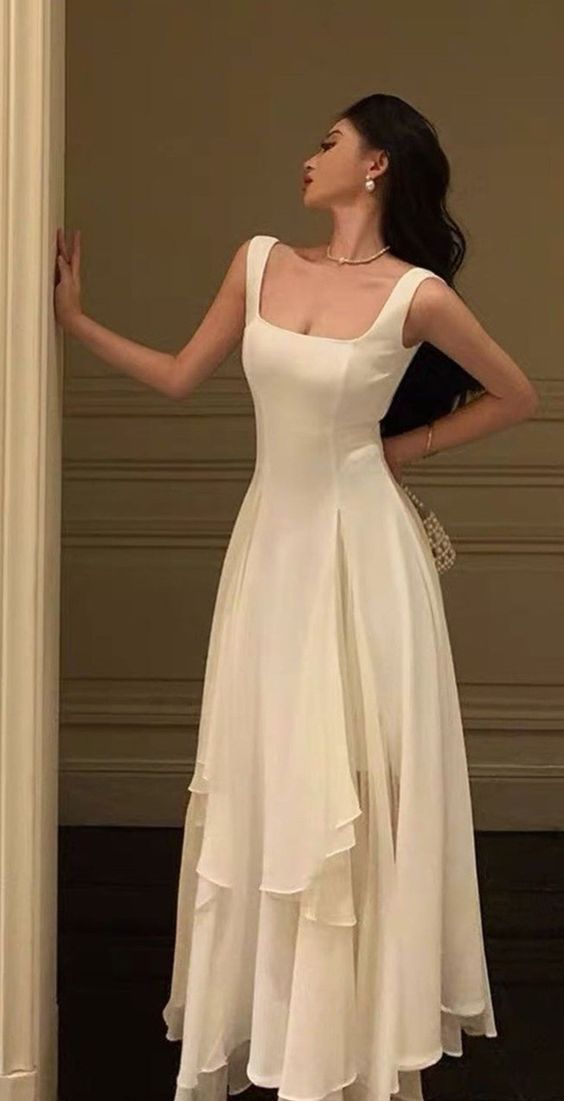 A Line Chiffon Prom Dresses,Long Evening Dress,Formal Dress Main image