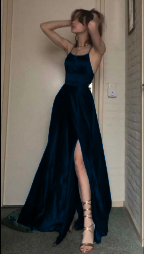 A Line Dark Green Long Prom Dress,  Evening Dress