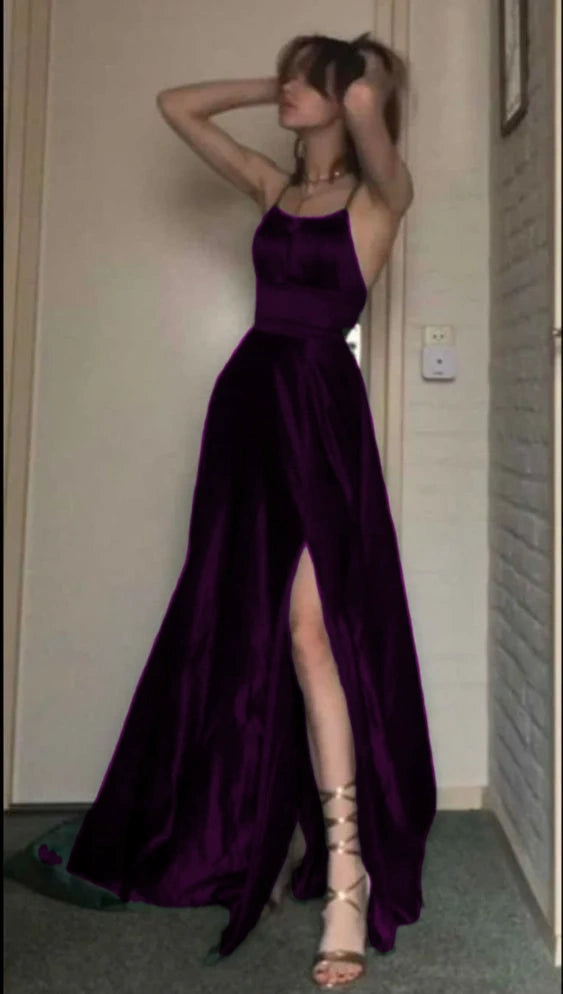 A Line Dark Green Long Prom Dress,  Evening Dress