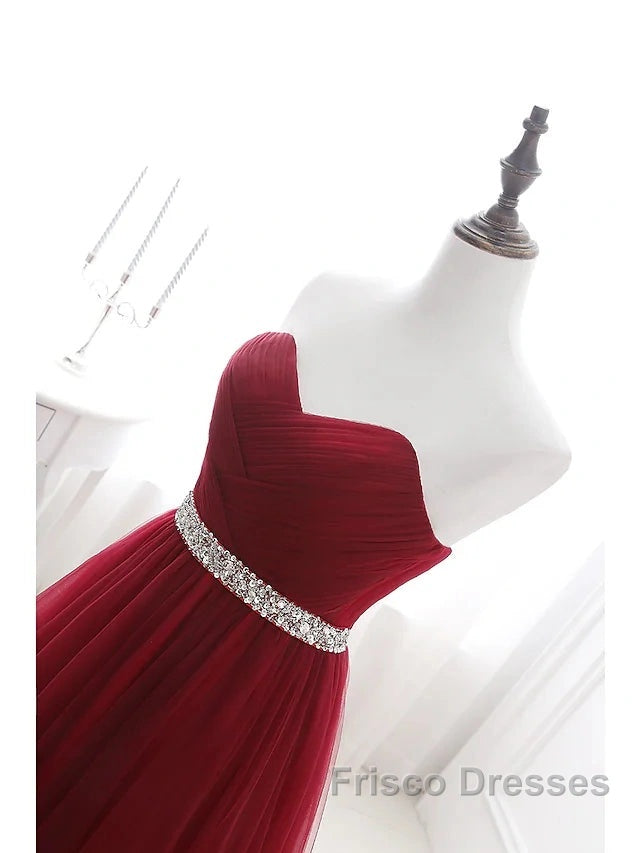 A-Line Elegant Quinceanera Formal Prom ValentineS Day Dress Strapless Sleeveless Chapel Train Satin With Crystals