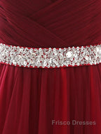 A-Line Elegant Quinceanera Formal Prom ValentineS Day Dress Strapless Sleeveless Chapel Train Satin With Crystals