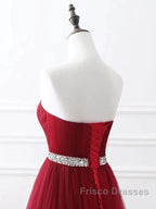 A-Line Elegant Quinceanera Formal Prom ValentineS Day Dress Strapless Sleeveless Chapel Train Satin With Crystals