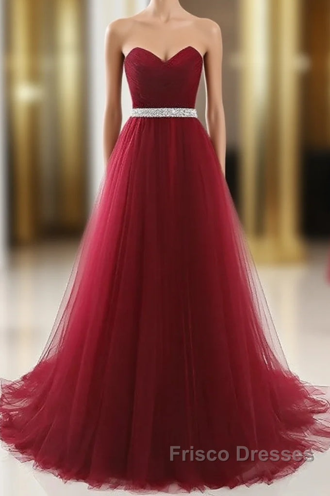 A-Line Elegant Quinceanera Formal Prom ValentineS Day Dress Strapless Sleeveless Chapel Train Satin With Crystals Main image
