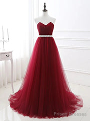 A-Line Elegant Quinceanera Prom ValentineS Day Dress Strapless Sleeveless Chapel Train Satin With Crystals