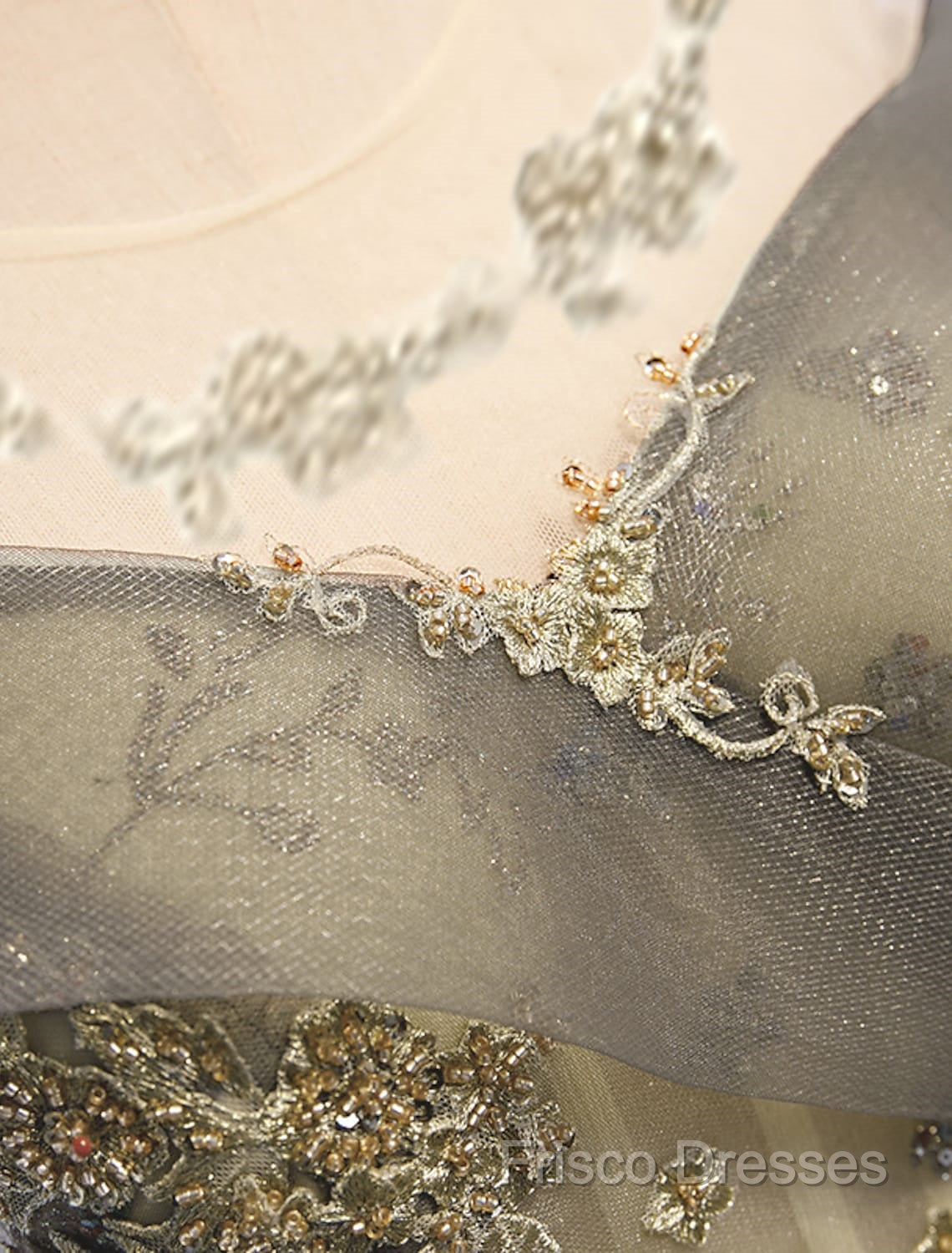 A-Line Formal Gown Elegant Dress Wedding Floor Length Short Sleeve Tulle With Pleats