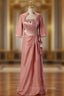A Line Floor Length With Jacket Plus Size Mother Of The Bride Dress