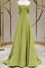 A-Line Green Long Formal Dress Formal Prom Dress, Green Floor Length Party Dress