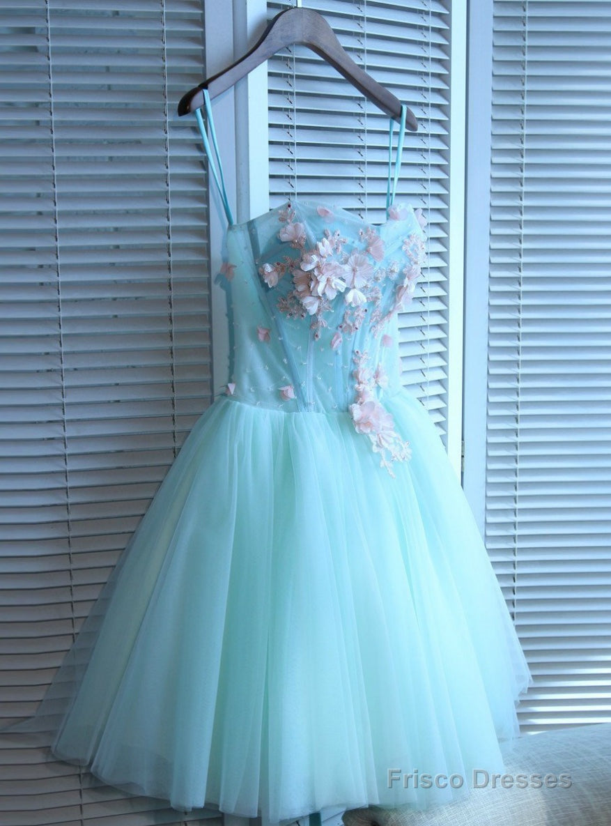 A-line Homecoming Dress Short/Mini Blue Sweetheart Homecoming Dresses Main image