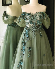 A-Line Lace Embroidery Corset Tulle Dress