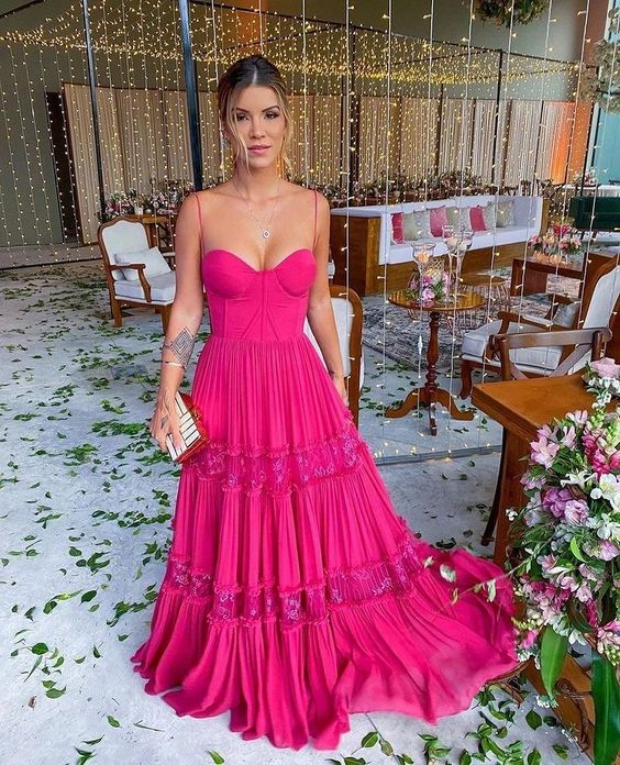 A Line Long Prom Dress, Evening Dress