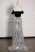 A Line Off The Shoulder Sexy Sequin Formal Dress Bridesmaid Dress Evening Gown Formal Prom Dress