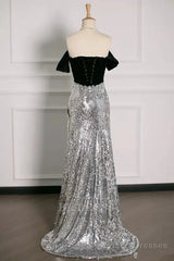A Line Off The Shoulder Sexy Sequin Formal Dresses Bridesmaid Dresses Evening Gown Prom Dress