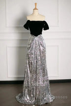 A Line Off The Shoulder Sexy Sequin Formal Dress Bridesmaid Dress Evening Gown Formal Prom Dress