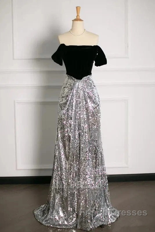 A Line Off The Shoulder Sexy Sequin Formal Dress Bridesmaid Dress Evening Gown Formal Prom Dress