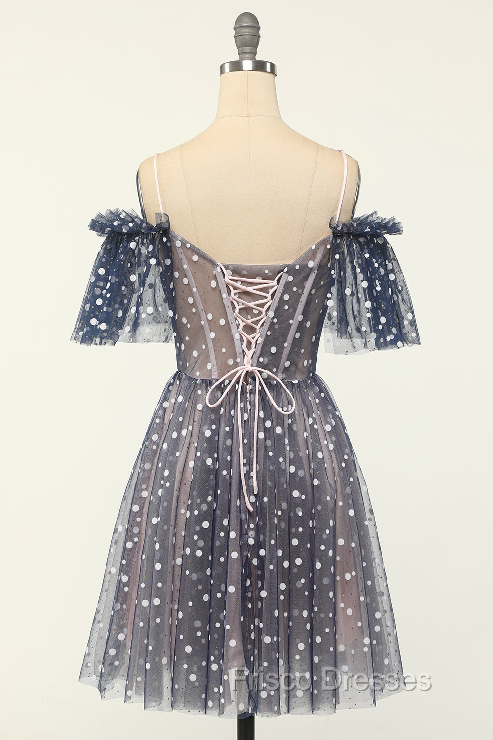 A-line Off-the-shoulder Tulle Short/Mini Short Formal Prom Dress With Ruffles