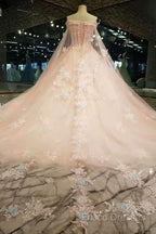 A Line On & Off Shoulder Dress | V Neck Floor Length Lace Gown Girls Wear Formal Prom Dress