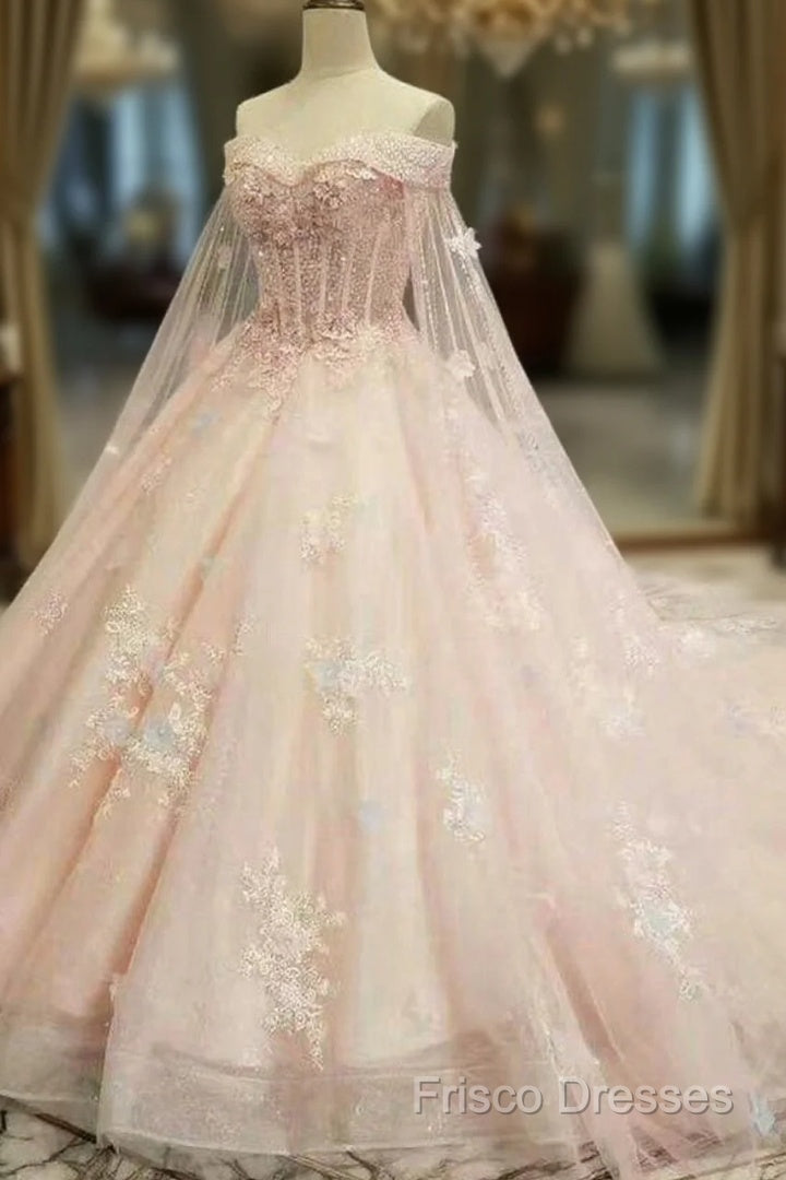 A Line On & Off Shoulder Dress | V Neck Floor Length Lace Gown Girls Wear Formal Prom Dress Main image