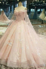 A Line On & Off Shoulder Dresses | V Neck Floor Length Lace Gown Girls Wear Prom Dress