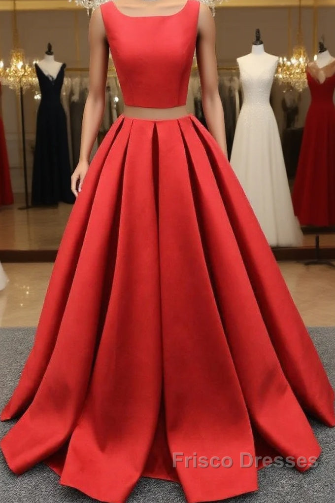 A Line One-Piece Jewel Open Back Long Formal Prom Dress