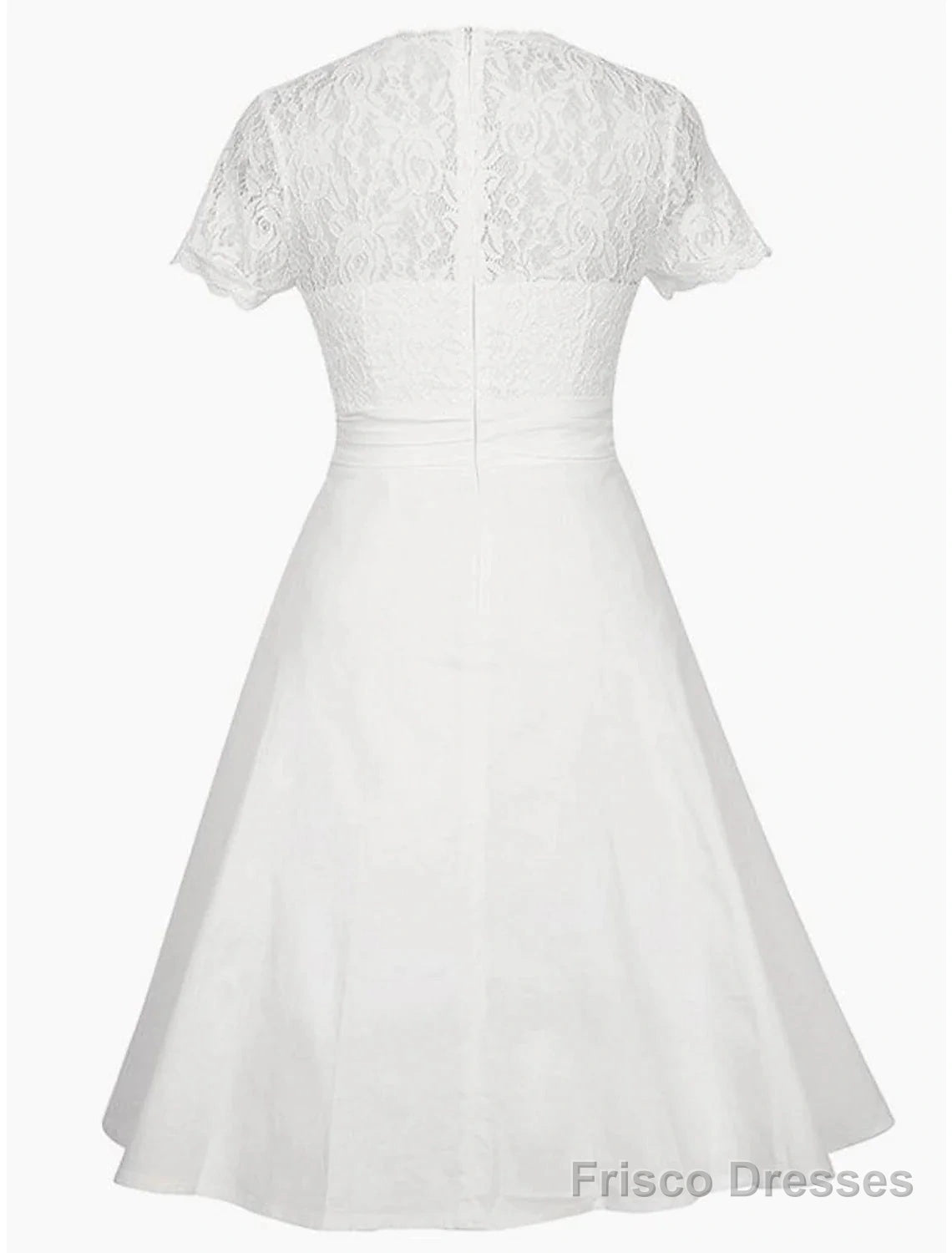 A-Line Party Dresses Elegant Dress Homecoming Knee Length Short Sleeve V Neck Satin With Appliques
