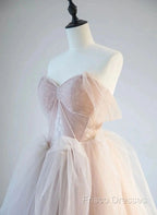 A-Line Pink Tulle Sweetheart Formal Prom Dress Party Dress, Pink Tulle Formal Dress