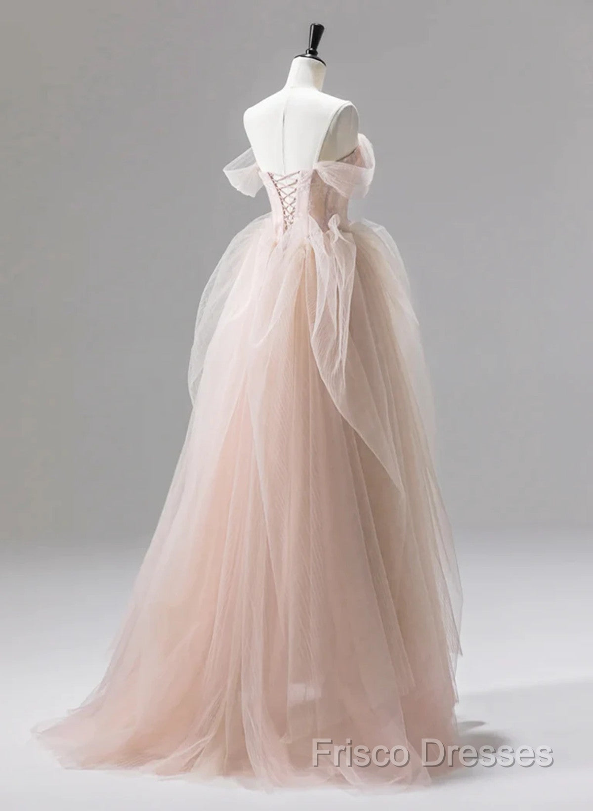 A-Line Pink Tulle Sweetheart Formal Prom Dress Party Dress, Pink Tulle Formal Dress