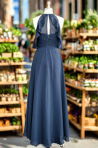 A-Line/Princess Chiffon Ruffles Off-the-Shoulder Sleeveless Floor-Length Bridesmaid Dresses