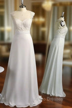 A-Line/Princess Floor-Length Applique Sleeveless Chiffon Sweetheart Dress