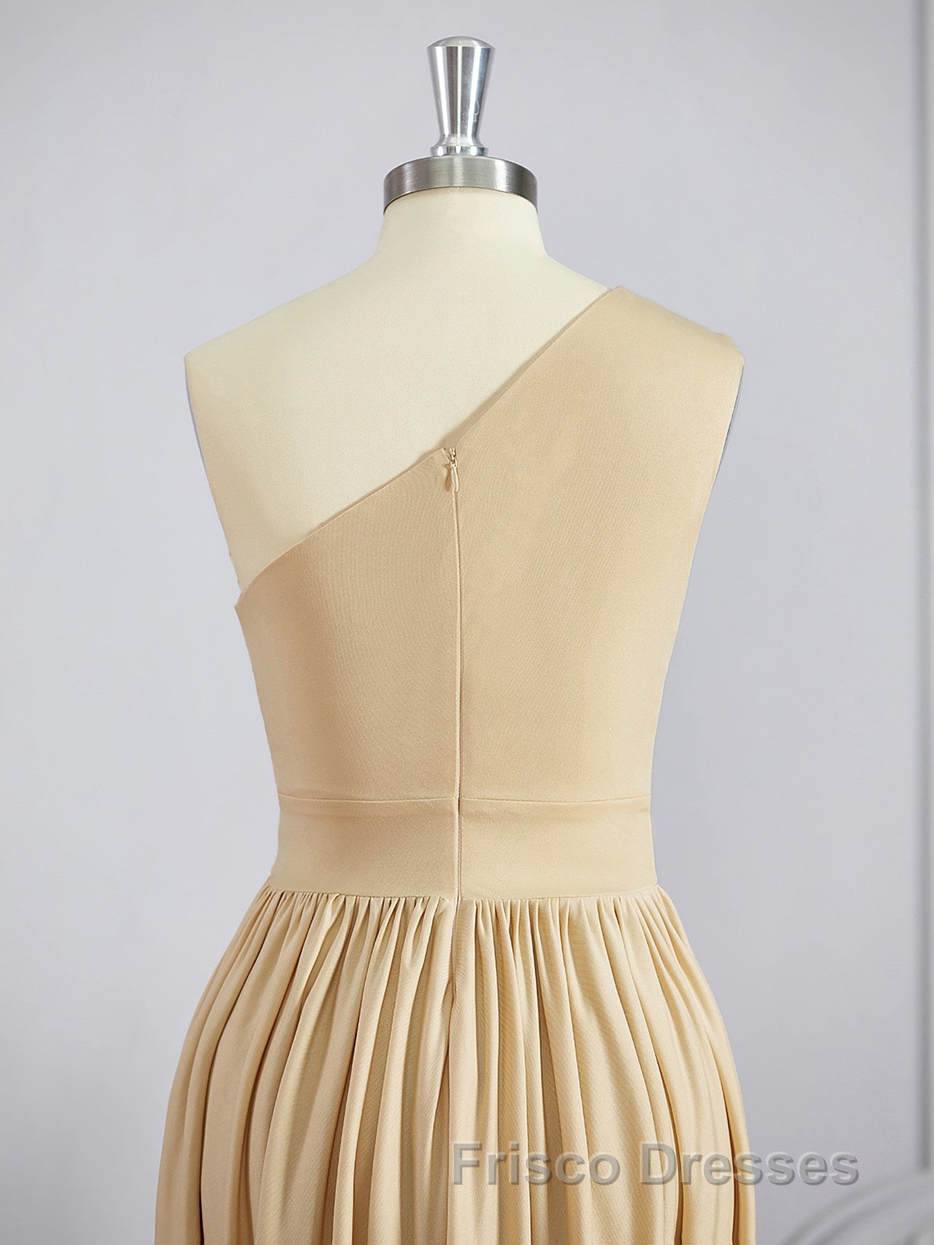 A-Line/Princess One-Shoulder Floor-Length Jersey Bridesmaid Dress with Leg Slit