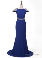 A-Line/Princess Sweep Train Chiffon Prom Dresses