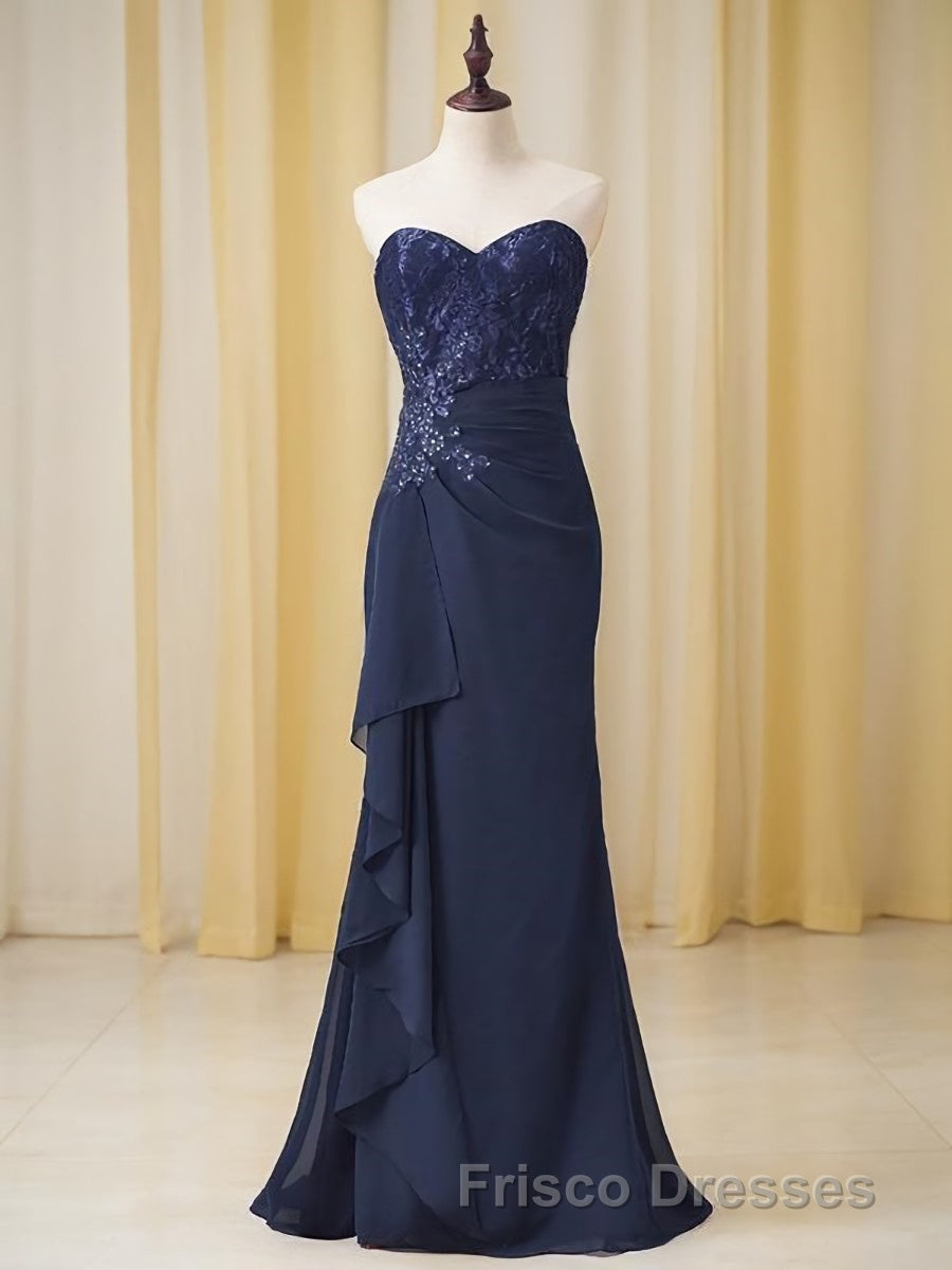 A-line/Princess Sweetheart Floor-Length Chiffon Mother of the Bride Dress With Embroidery Secondary image