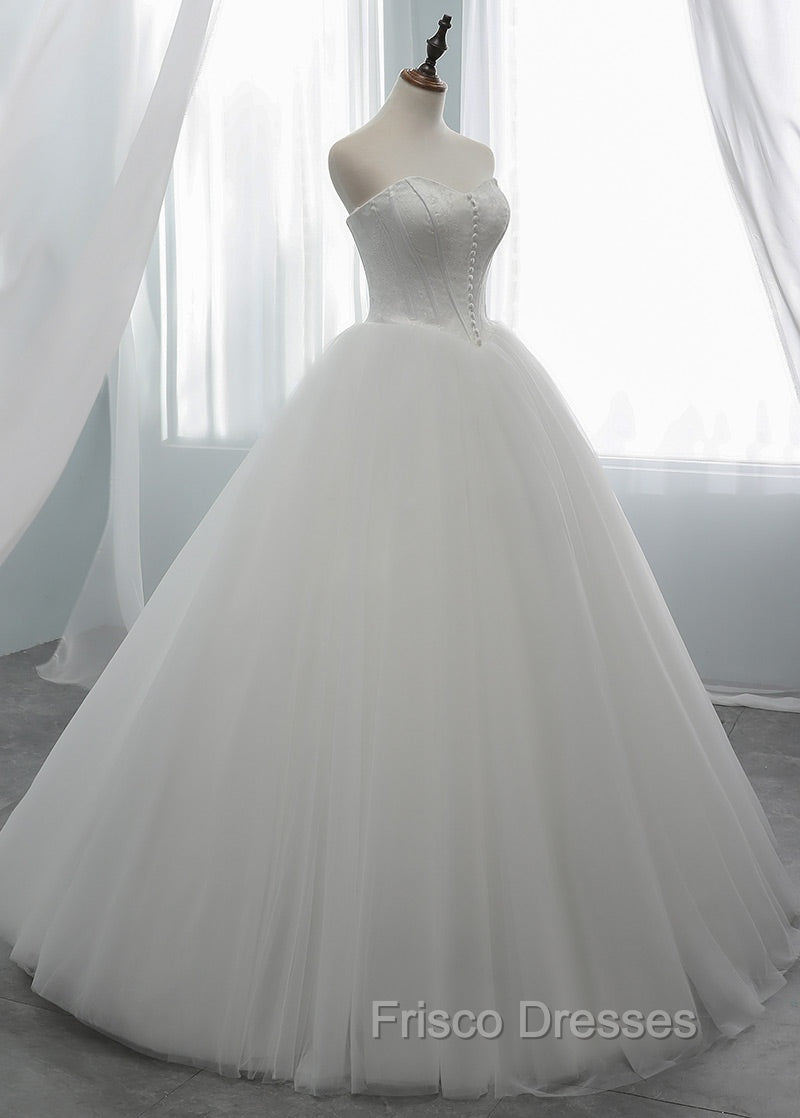 A-Line/Princess Tulle Sweetheart Wedding Dress Secondary image