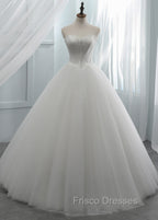 A-Line/Princess Tulle Sweetheart Wedding Dress