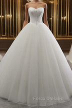 A-Line/Princess Tulle Sweetheart Wedding Dress