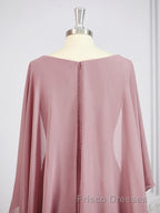 A-Line/Princess V-neck Floor-Length Chiffon Mother of the Bride Dress