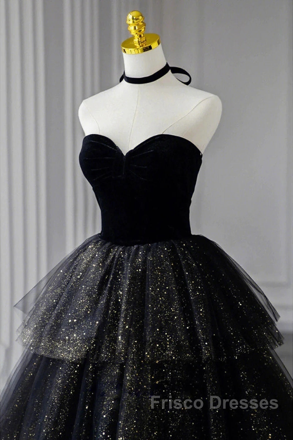 A-Line Formal Prom Dress Black Dress Dress Formal Birthday Floor Length Sleeveless Strapless Tulle With Ruched Sequin