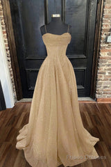 A-Line Prom Dresses Corsets Dress Wedding Party Sweep / Brush Train Sleeveless Spaghetti Strap Tulle With Glitter Pleats
