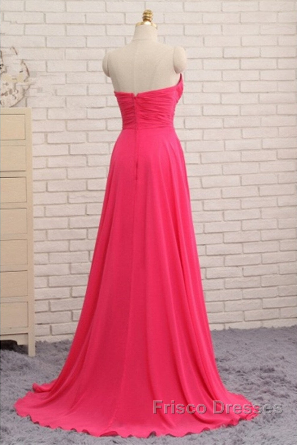 A-Line Formal Prom Dress Elegant Dress Formal Asymmetrical Sleeveless Strapless Chiffon Backless With Rhinestone Ruched Ruffles