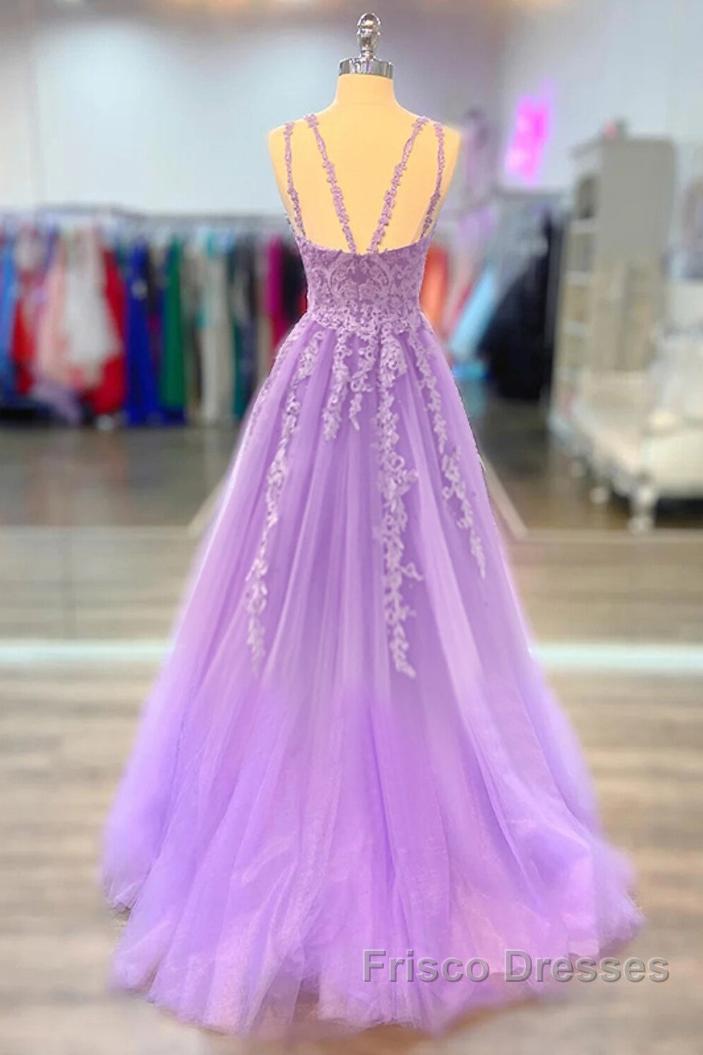 A-Line Formal Prom Dress Maxi Dress Formal Court Train Sleeveless Spaghetti Strap Stretch Chiffon With Appliques Shouder Flower Secondary image