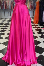 A-Line Formal Prom Dress Sexy Dress Formal Floor Length Sleeveless Spaghetti Strap Bridesmaid Dress Charmeuse With Slit