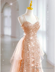 A-Line Prom Dresses Sparkle & Shine Dress Wedding Guest Sweet 16 Floor Length Sleeveless Sweetheart Tulle With Sequin