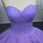 A Line Purple Lace Sweetheart With Corset Back Quinceanera Dress