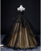 A-Line Round Neck Tulle Long Formal Prom Dress, Elegant Evening Dress