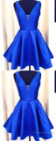 A-Line Short Satin Homecoming Dress